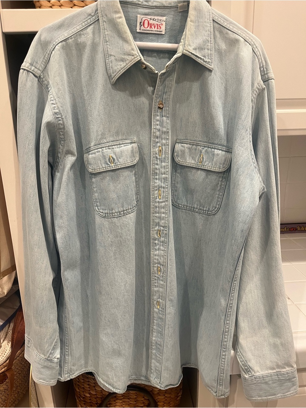 Orvis Light Blue Men's Denim Shirt Jacket